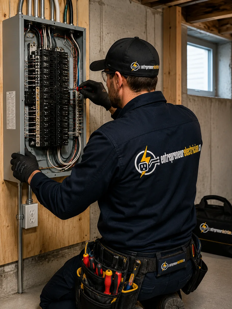 Panneau électrique résidentiel installé